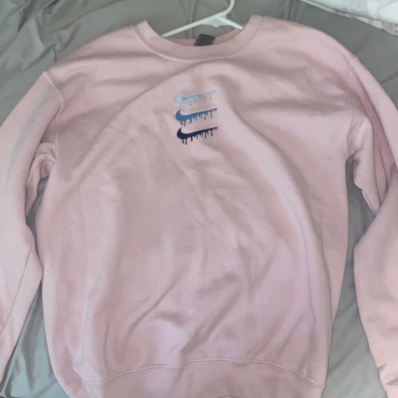 Custom pink nike printed hoodie - Picture 1 of 2